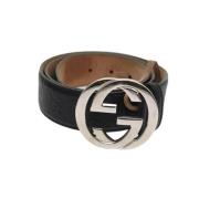 Pre-owned Canvas belts Gucci Vintage , Black , Dames