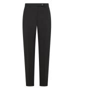 Zwarte Slim-Fit Polyester Broek Seventy , Black , Dames