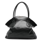 Zwarte Leren Tote Tas Furla , Black , Dames