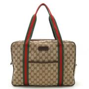 Pre-owned Canvas totes Gucci Vintage , Beige , Dames