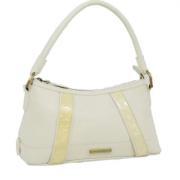 Pre-owned Leather shoulder-bags Burberry Vintage , White , Dames