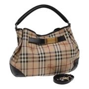 Pre-owned Leather handbags Burberry Vintage , Brown , Dames