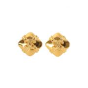 Pre-owned Fabric earrings Chanel Vintage , Yellow , Dames