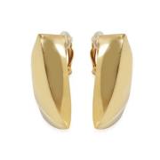 Pre-owned Metal earrings Yves Saint Laurent Vintage , Yellow , Dames