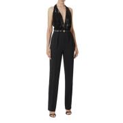 Zwarte jumpsuit voor vrouwen Elisabetta Franchi , Black , Dames