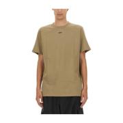 Pijl Borduurwerk Streetwear T-shirt Off White , Beige , Heren