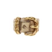 Pre-owned Silver rings Hermès Vintage , Yellow , Dames