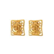 Pre-owned Yellow Gold earrings Chanel Vintage , Yellow , Dames