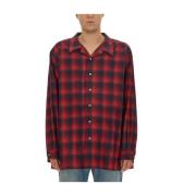 Oversize Wol Casual Shirt Maison Margiela , Multicolor , Heren