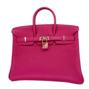 Pre-owned Leather handbags Hermès Vintage , Pink , Dames