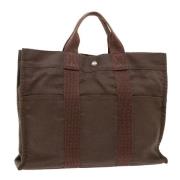 Pre-owned Canvas totes Hermès Vintage , Brown , Dames