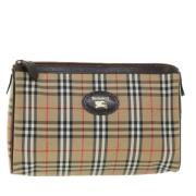 Pre-owned Leather clutches Burberry Vintage , Brown , Dames