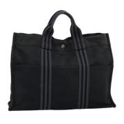 Pre-owned Canvas totes Hermès Vintage , Black , Dames