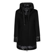 Capuchonjas in A-vormige stijl Herno , Black , Dames