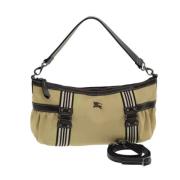 Pre-owned Nylon shoulder-bags Burberry Vintage , Beige , Dames