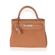 Pre-owned Leather handbags Hermès Vintage , Brown , Dames