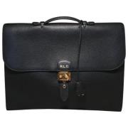 Pre-owned Leather briefcases Hermès Vintage , Black , Dames