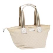 Pre-owned Canvas totes Gucci Vintage , Beige , Dames