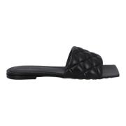 Leather flats Bottega Veneta , Black , Dames