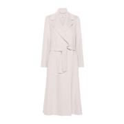 Gebonden wollen jas beige Max Mara , Beige , Dames