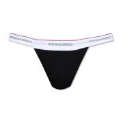 Logo String Dsquared2 , Black , Dames