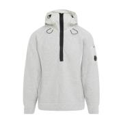 Off White Melange Gebreide Hoodie C.p. Company , White , Heren