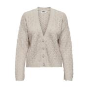 Gezellig V-Neck Cardigan Only , Beige , Dames