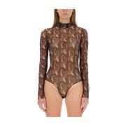 Body Top met Paisley Print Etro , Brown , Dames