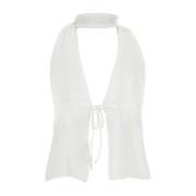 Witte nylon Brillo top Gimaguas , White , Dames