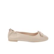 Klassieke Leren Ballerina Schoenen Nerogiardini , Beige , Dames