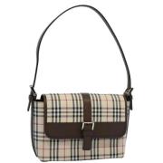 Pre-owned Canvas shoulder-bags Burberry Vintage , Beige , Dames