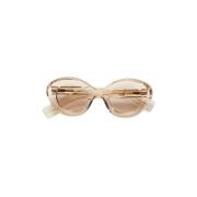 Cat-eye zonnebril met dik acetaat montuur Kaleos , Beige , Dames