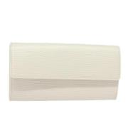 Pre-owned Leather wallets Louis Vuitton Vintage , White , Dames