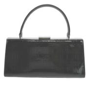 Pre-owned Leather handbags Burberry Vintage , Black , Dames