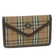 Pre-owned Canvas clutches Burberry Vintage , Beige , Dames