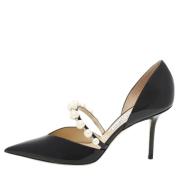 Pre-owned Leather heels Jimmy Choo Pre-owned , Black , Dames