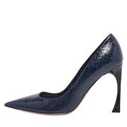 Pre-owned Leather heels Dior Vintage , Blue , Dames