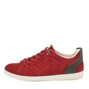 Pre-owned Leather sneakers Louis Vuitton Vintage , Red , Heren