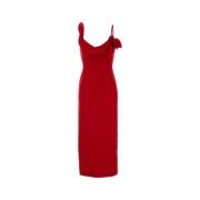 Rode Jurk Aw24 Elegante Stijl Magda Butrym , Red , Dames