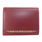 Pre-owned Leather wallets Burberry Vintage , Red , Heren