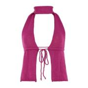 Glanzende Fuchsia Nylon Top Gimaguas , Pink , Dames