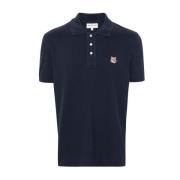 Vos Hoofd Patch Polo Navy Maison Kitsuné , Blue , Heren