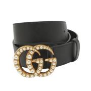 Pre-owned Leather belts Gucci Vintage , Black , Dames