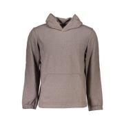 Hoodie met geborstelde binnenkant Calvin Klein , Brown , Heren