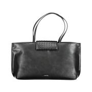 Zwarte Polyester Handtas met Contrastdetails Calvin Klein , Black , Da...