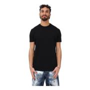 Zwarte Upgrade T-shirt met Logo Patch Dsquared2 , Black , Heren