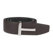 Omkeerbare Leren Riem Tom Ford , Brown , Heren