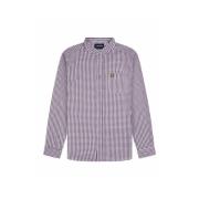 Slim Fit Gingham Overhemd Lyle & Scott , Red , Heren