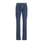 Blauwe Slim Fit Katoenen Jeans Berluti , Blue , Heren