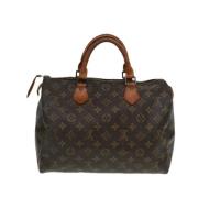 Pre-owned Canvas handbags Louis Vuitton Vintage , Brown , Dames